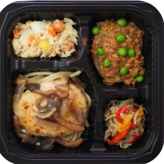 豆腐ハンバーグ和風きのこソース